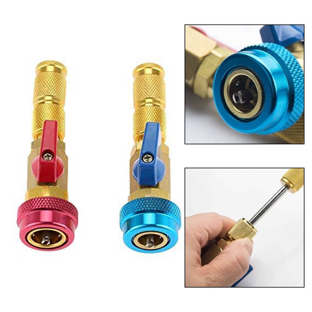 2x R134A R12 Valve Core Quick Remover Installer Kit Adjustable High/Low Pressure
