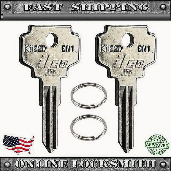 2x RV Keys - Bargman K1122D / BN1 / BRG1 - Recreational Vehicle