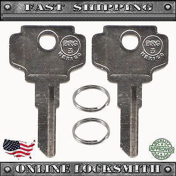 2x RV Keys - Bargman K1122N / BN7 / BRG3 - Recreational Vehicle