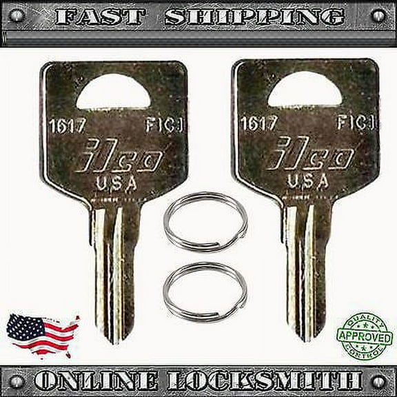 2x RV Keys - FIC FIC1 / 1617 / FCS-1D - Recreational Vehicle