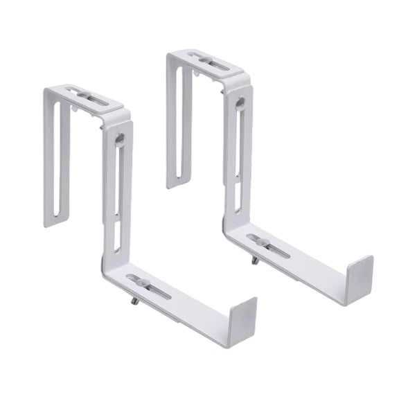 2x Railing Planters Hooks Planter Brackets Hanging Brackets Yard Adjustable Fence Support Deck Railing Flower Box Holder Planter Box Bracket