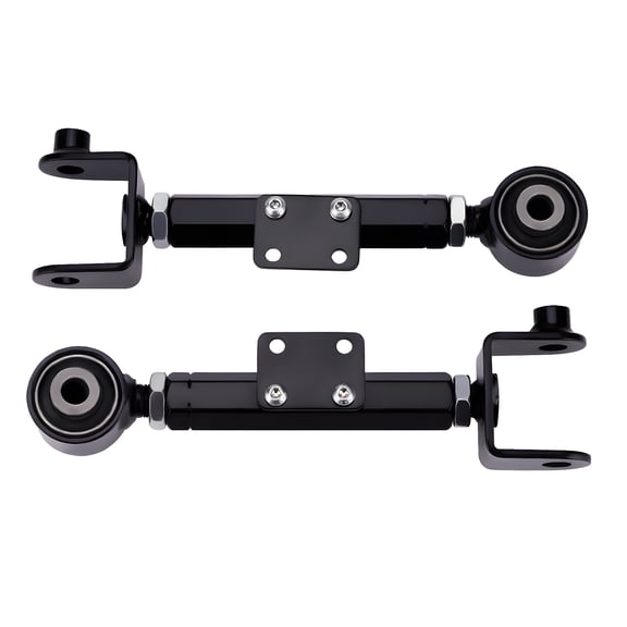 2x Rear Adjustable Camber Control Arms Kit for Honda CR-V 2007-2016 FWD/AWD, Steel Suspension Alignment Arms, Left & Right, -2.00 to +4.00 Range, SKU 01451605, Black