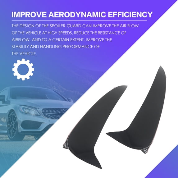 2x Rear Bumper Splitter Spoiler Canard Air Vent Black for Mercedes-Benz C300