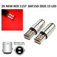 thumbnail image 1 of 2x Red Car LED Brake Tail Light 15LED 2835 LED Canbus Bulb for 12V BAY15D 1157, 1 of 11