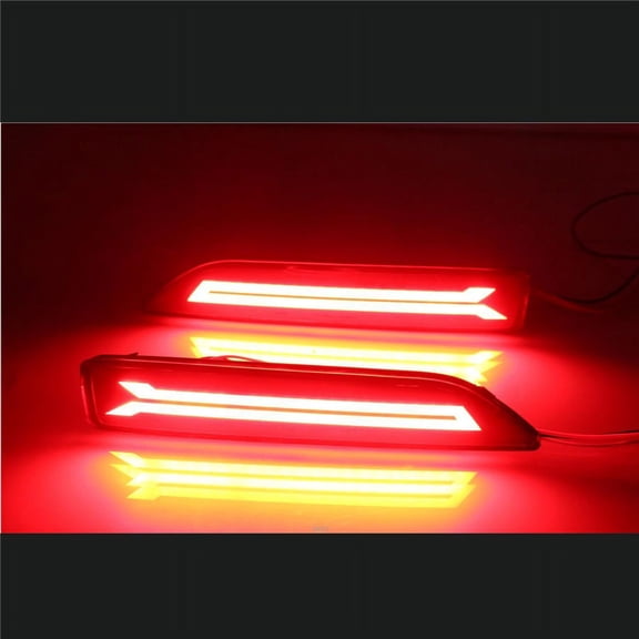 2x Red LED Rear Bumper Turn Signal Brake Tail Light For Honda CRV City 2007-2014