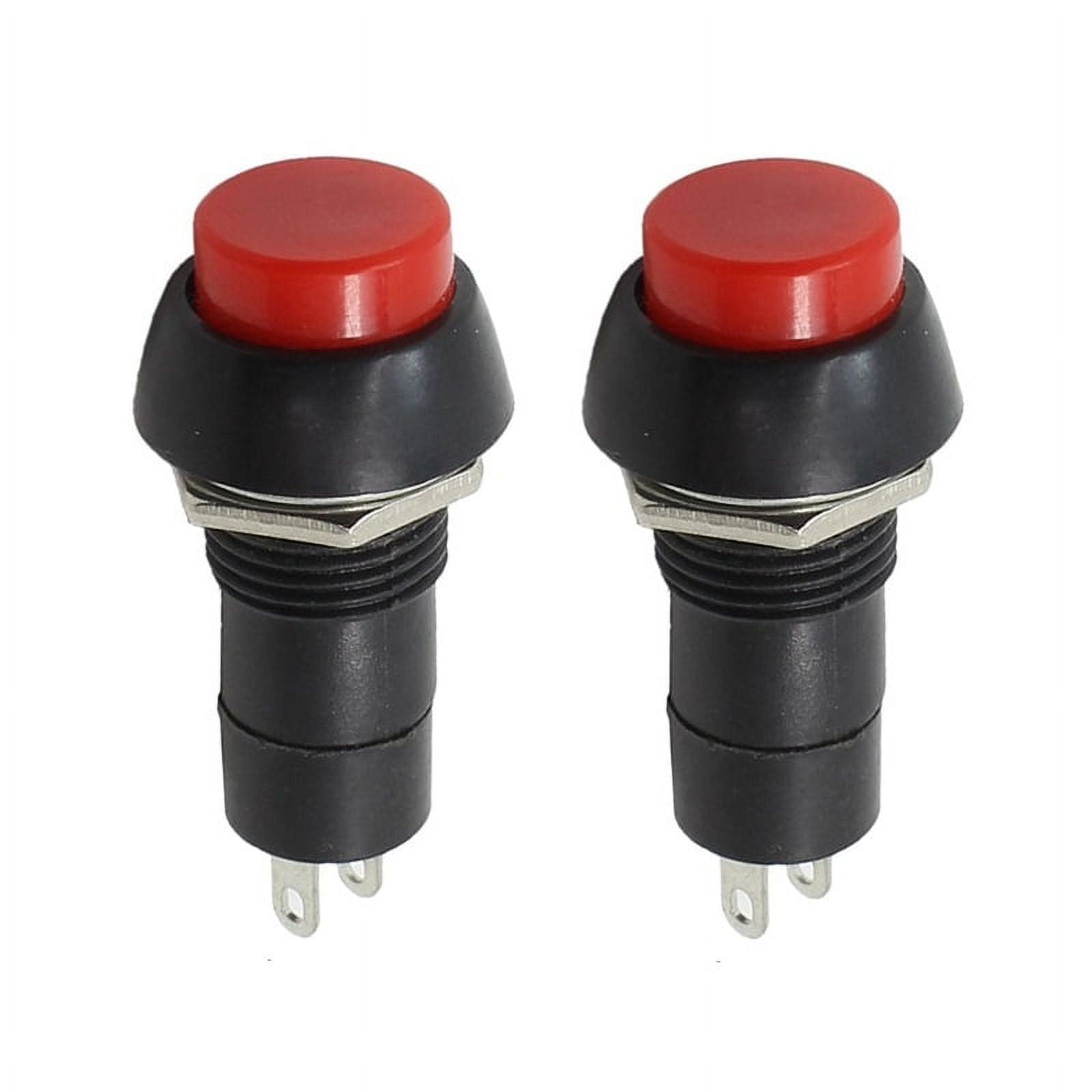 2x Red Push Button Switch Latching Bolt-On ON/OFF Car DC 12V/5A, AC ...