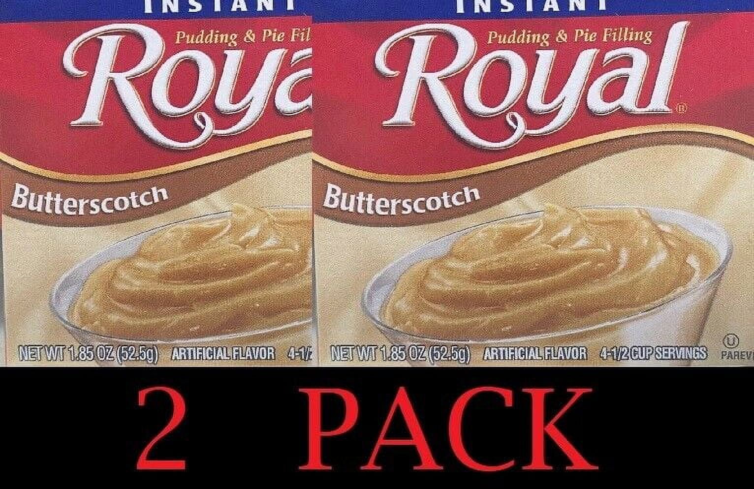 2x Royal BUTTERSCOTCH Instant Pudding & Pie Filling Mix Dessert 1.85 oz