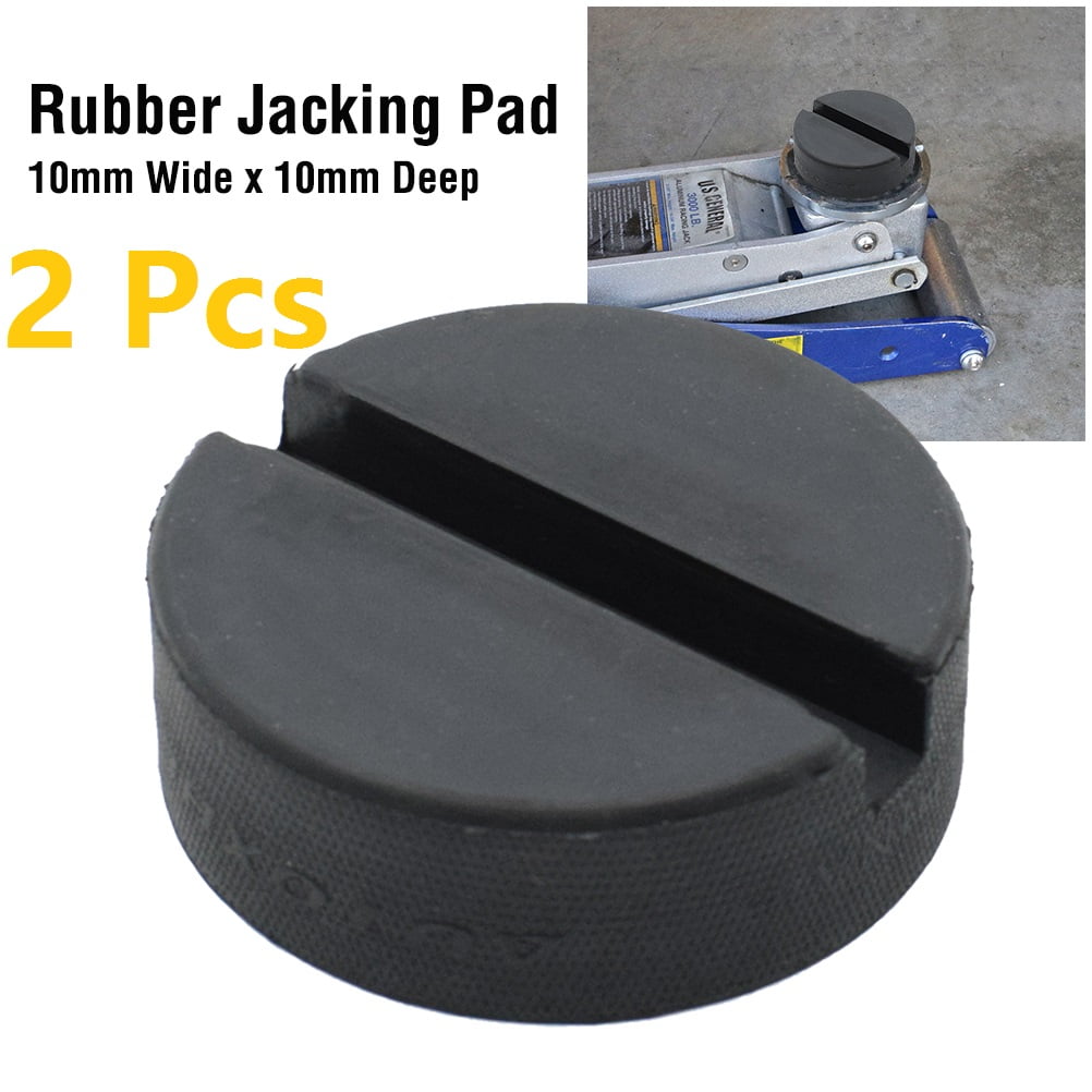 AUTOXBERT 2x Rubber Jack Pad Disk for Jack Stands Slotted Rail Floor ...