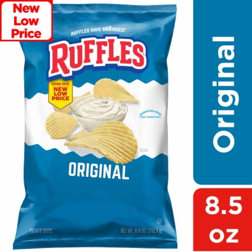 Ruffles Potato Chips Original oz Bag, 8.5 Ounce