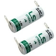 thumbnail image 1 of 2x SAFT LS17500_TAB Size A 3.6V 3600mAh Primary Lithium Cell for RFID, Utility, 1 of 7