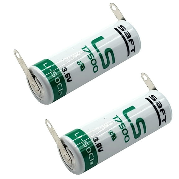 2x SAFT LS17500_TAB Size A 3.6V 3600mAh Primary Lithium Cell for RFID, Utility
