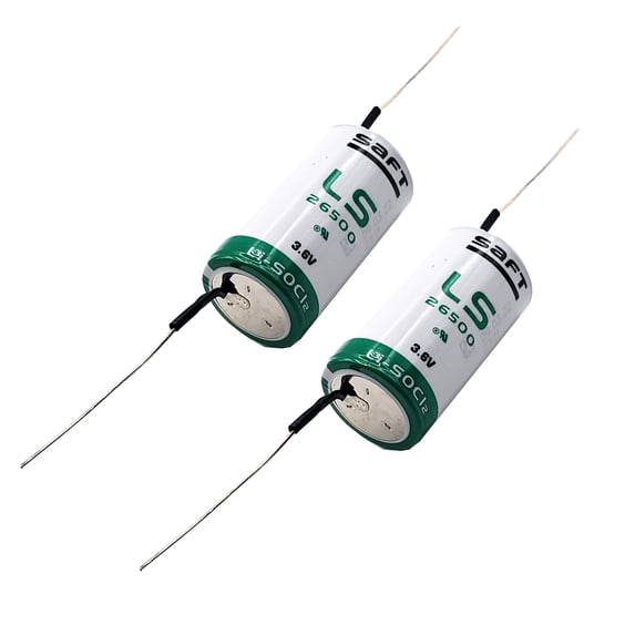 2x SAFT LS26500_AX Size C 3.6V 7700mAh Primary Lithium Cell