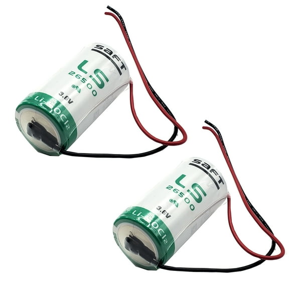 2x SAFT LS26500_WIRE Size C 3.6V 7700mAh Primary Lithium Cell