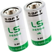 2x SAFT LS26500BA Size C 3.6V 7700mAh Primary Lithium Battery