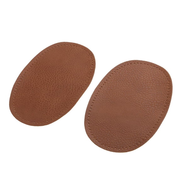 2x SEW-ON OVAL SEW Leather ELBOW/KNEE PATCHES repair CRAFT SEWING APPLIQUES , Coffee