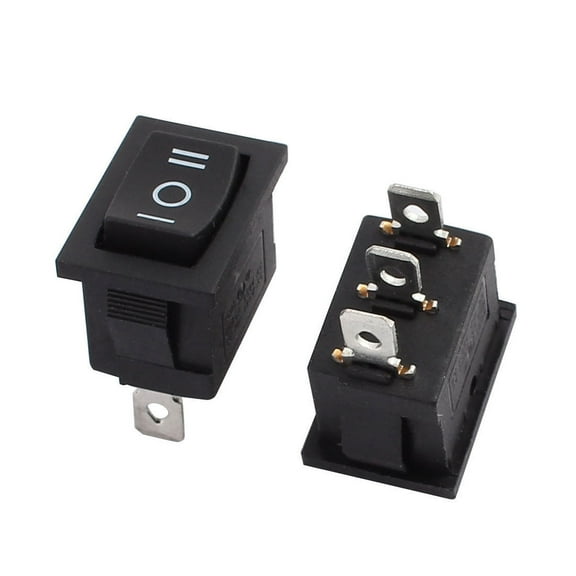 2x SPDT Rocker Switch Car/Truck/RV DC 5A/12V AC 6A/250V 3-Pin Position ON-OFF-ON
