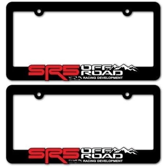 2x SR5 License Plate Frame Holder Cover for Tundra Tacoma 4Runner Plastic