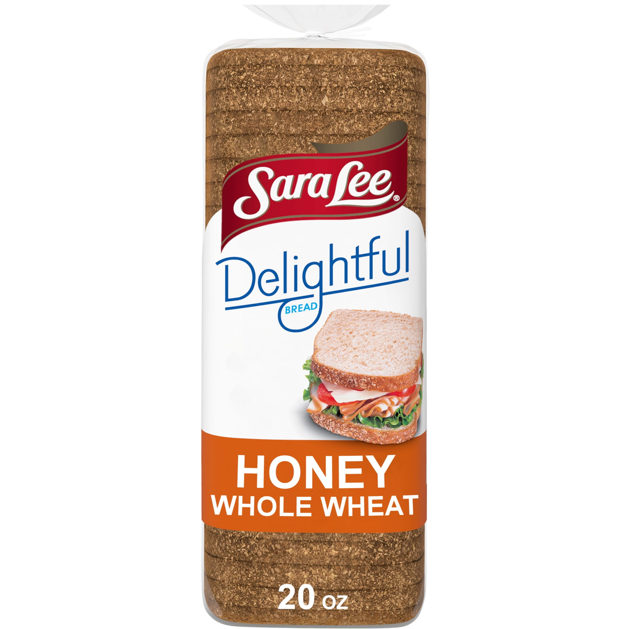 2x-Sara Lee Delightful Honey Whole Wheat Bread 20 oz Honey Wheat Bread Bag