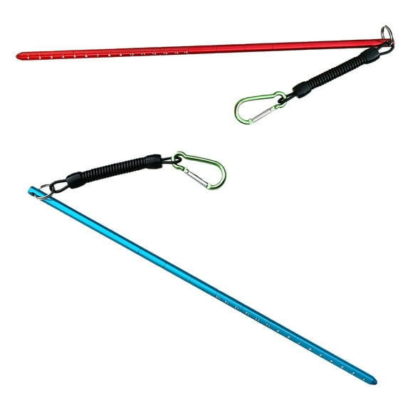 2x Scuba Diving 13 Inch Aluminum Pointer Rod w/Measurement & Lanyard w/Carabiner Water Sports