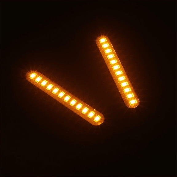 2x Sequential Flowing Motorcycle LED Mini Strips Led Turn Signal Light Indicator