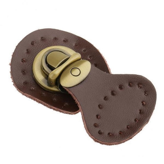 2x Sew on Leather Buckle Handbag Fasteners Clasp Purse Making, Pre-drilled Sewing Holes Make Your Projects Eas