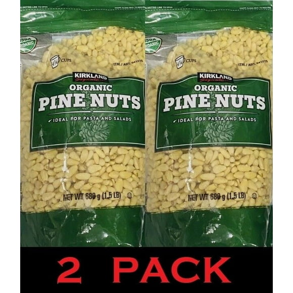2x Signature USDA ORGANIC PINE NUTS 24 oz Bag 1.5 Lbs - 2 PACK