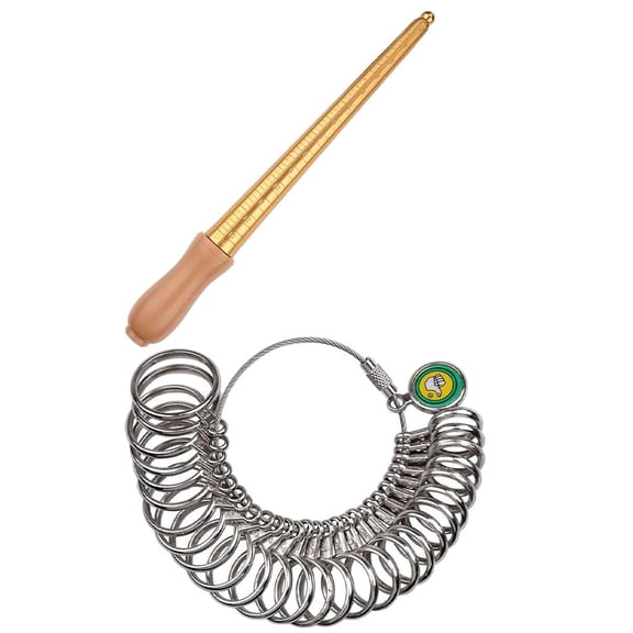 2x Sizer Measu Tool Set US 3 Metal for Women