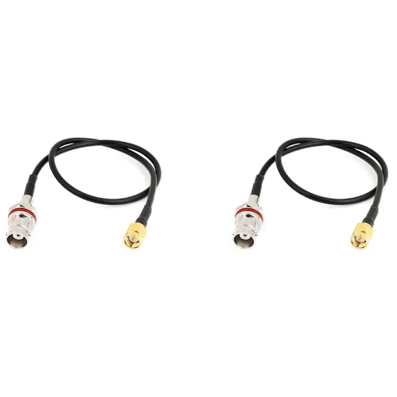 2x Sma Male Plug To Bnc Female Jack Network Antenna Pigtail Cable 13.3 Inch