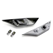 2x Smoke Front Bumper Reflector Side Marker Light Lamp Replacement For 2016-2021 Honda Civic All Models 34300-TET-H01, 34350-TET-H01