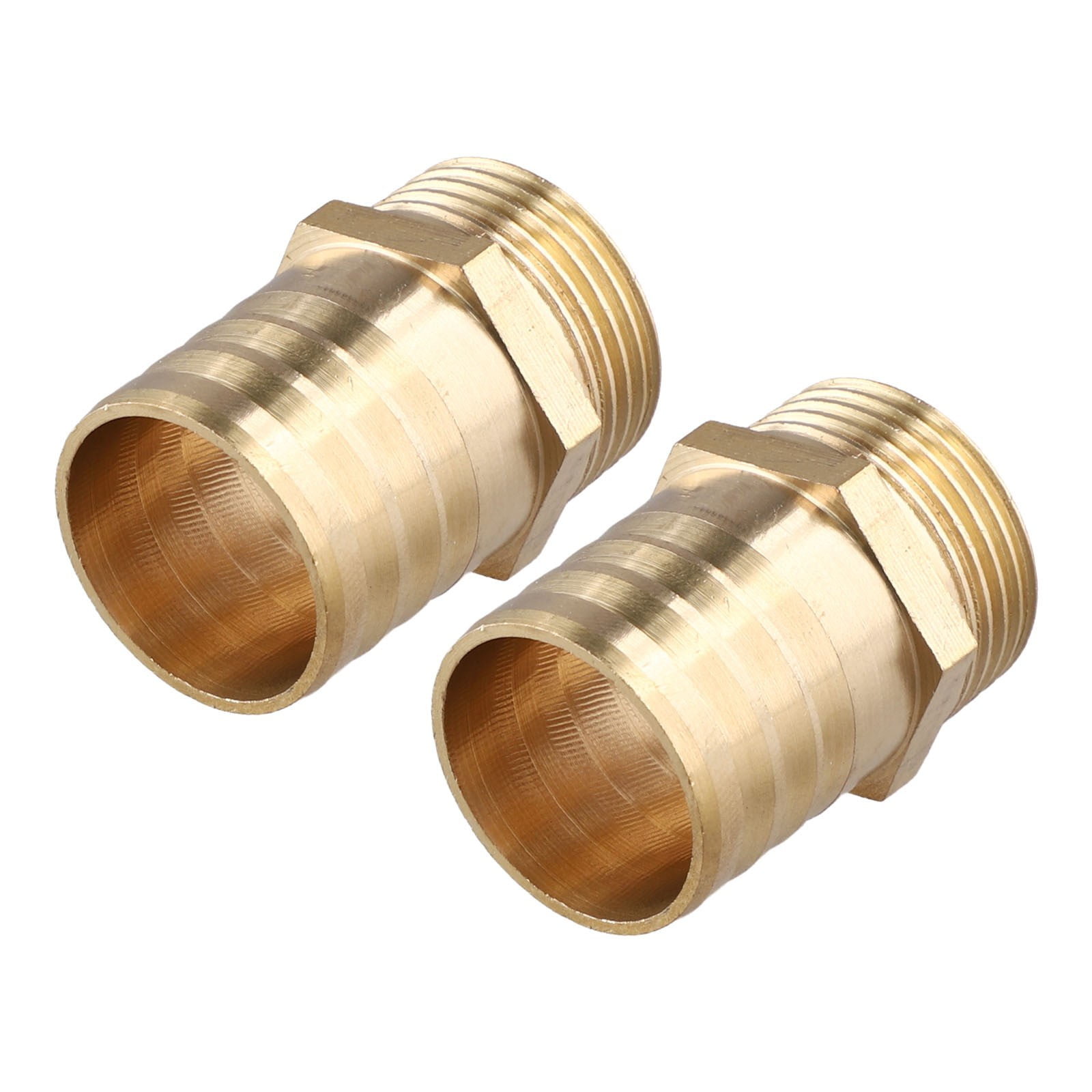 2x Solid BRASS Hose Tail Connector to Male For BSP Thread Pond Pool ...