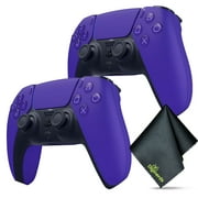 2x Sony PS5 DualSense Wireless Controller V2 (2024 Model) - Galactic Purple + Microfiber Cleaning Cloth