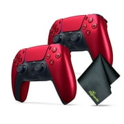 2x Sony PS5 DualSense Wireless Controller V2 (2024 Model) - Volcanic Red + Microfiber Cleaning Cloth