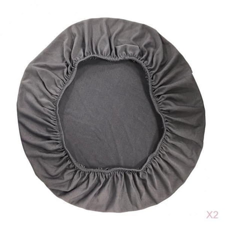 2x Spandex Stretch Seat Cover Wedding Dining Room Slipcover Grey