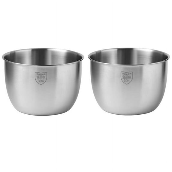 2x Stainless Steel 304 Mixing Bowl Deep Design Cooking Baking Cake Bread Salad Kitchen Mixer Bowl, 3600ML & 2800ML