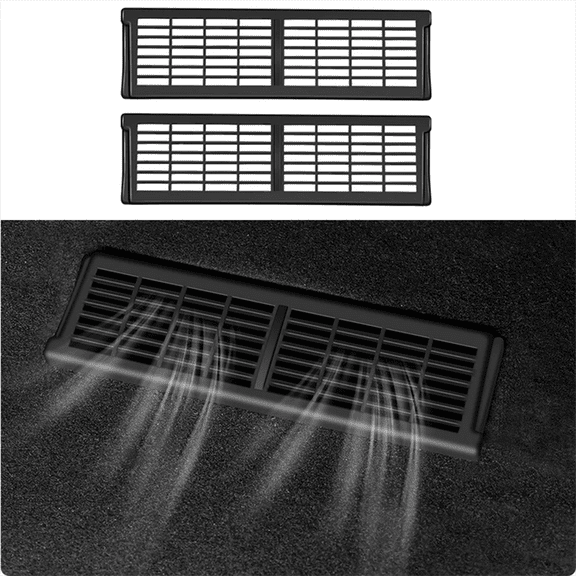 2x Sturdy Black Backseat Air Vent Cover for Tesla Model Y 2021-2023 Balance Holes 2x Protection Case