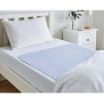 thumbnail image 1 of 2x Super Absorbent Washable Single Bed Protector Pad | Thin Reusable Incontinence Bedding Protection, Comfortable & Durable - Blue - 85cm x 90cm, 1 of 5