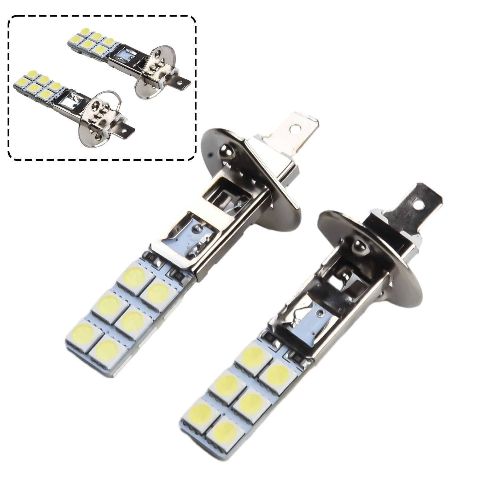 2x Super Bright H1 LED Headlight Kit High Beam Fog Driving Bulbs 6000K White