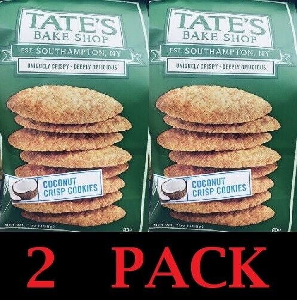 2x Tate's Bake Shop COCONUT CRISP Cookies 7 oz Bag - 2 PACK