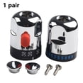 thumbnail image 1 of 2x Thermostatic & On Off Water Control Handles For Bath/Shower Mixer Taps Silver, 1 of 8