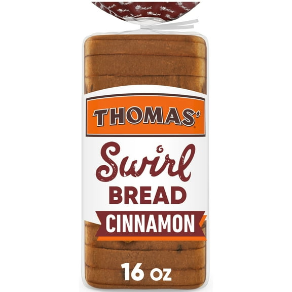 2x-Thomas' Cinnamon Swirl Bread 16 oz Cinnamon Bread Bag