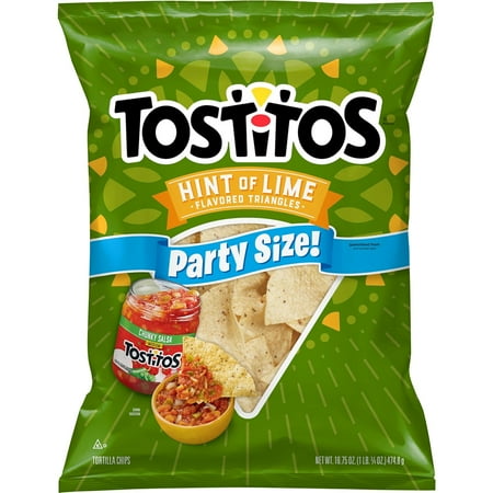 Tostitos Hint of Lime Bitesize Rounds Party Size, 17oz ( PACK OF 2 )