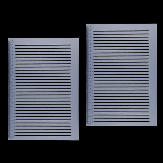 2x Transparent Durable Straight Measuring Ruler Set 28cm Scale for