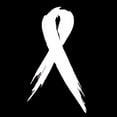 thumbnail image 1 of 2x Two LUNG Cancer Awareness Ribbon Car Vinyl Decal Sticker 3" x 5" White, 1 of 1