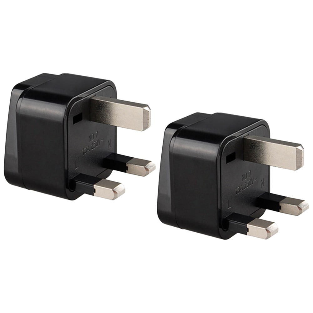 2x UK Travel Plug Adapter, Russia HK CN U S AU EU to UK Power Converter