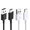 thumbnail image 1 of 2x USB-C Charging Cable Sync Cord White/Black for Galaxy A12/A13/A14/A20/A21 5G, 1 of 4