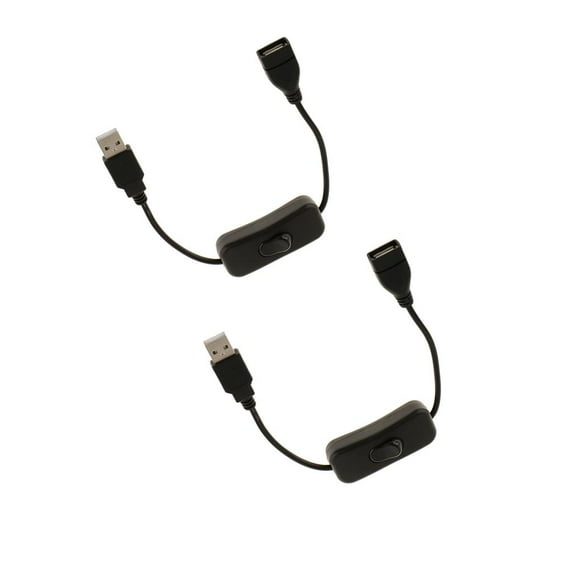 2x USB Cable Switch Power Control For Toggle