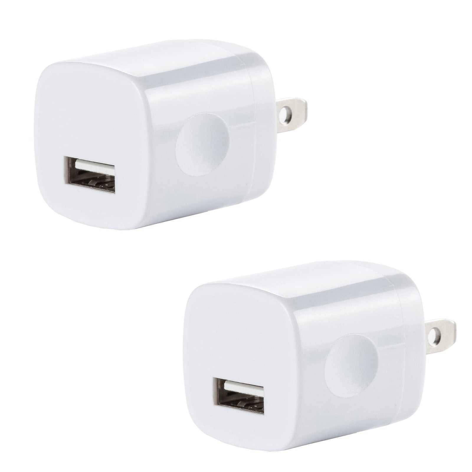 2x USB Wall Charger, Charger Adapter, FREEDOMTECH 1Amp Single Port Quick Charger Plug Cube for iPhone 7/6S/6S Plus/6 Plus/6/5S/5, Samsung Galaxy S7/S6/S5 Edge, LG, HTC, Huawei, Moto, Kindle and More