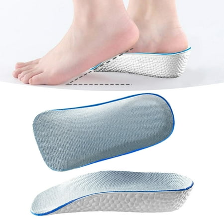 2x Unisex Heel Lift Inserts Sweat Absorbent Soft Shock Absorption EVA Height Increase Insoles for High Heels Long Time Standing Hiking Boots 2.5cm