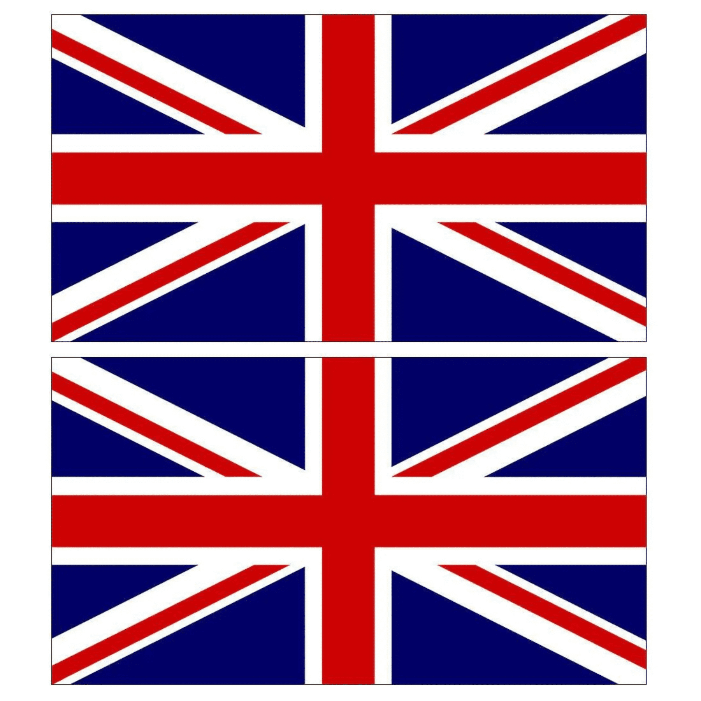 2x United Kingdom Flag 4" Sticker Vinyl Union Jack British Stickers ...
