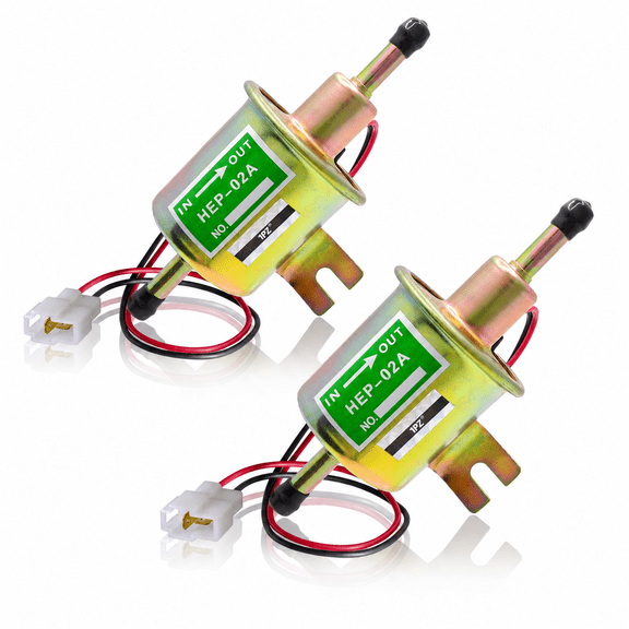 2x Universal 12V Low Pressure Electric Fuel Pump HEP-02A For Lawn Mower Car Van